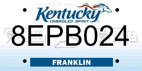 8EPB024 Kentucky License Plate