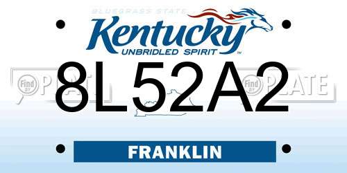 8L52A2 Kentucky License Plate