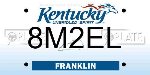8M2EL Kentucky License Plate