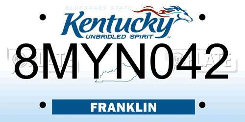 8MYN042 Kentucky License Plate