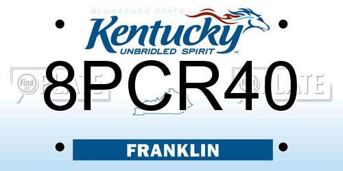 8PCR40 Kentucky License Plate