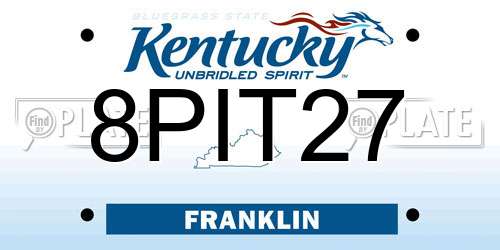 8PIT27 Kentucky License Plate