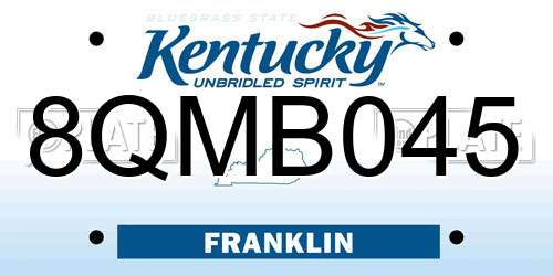 8QMB045 Kentucky License Plate