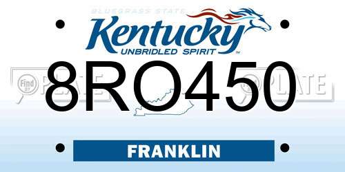 8RO450 Kentucky License Plate