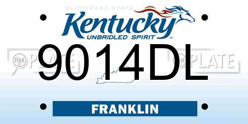 9014DL Kentucky License Plate