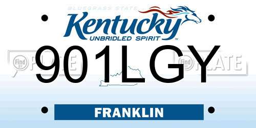 901LGY Kentucky License Plate