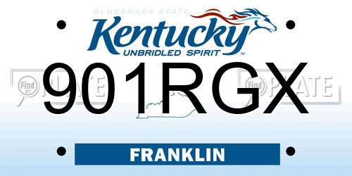 901RGX Kentucky License Plate