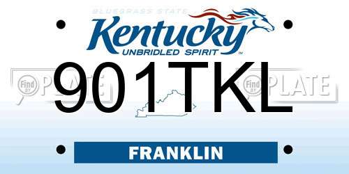 901TKL Kentucky License Plate