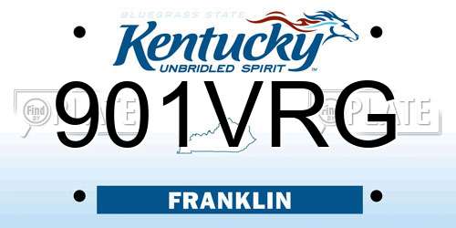 901VRG Kentucky License Plate