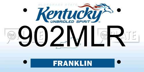 902MLR Kentucky License Plate