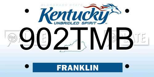 902TMB Kentucky License Plate