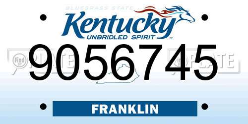 9056745 Kentucky License Plate