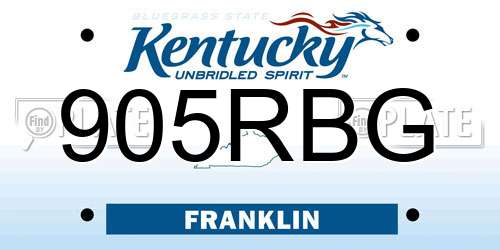 905RBG Kentucky License Plate