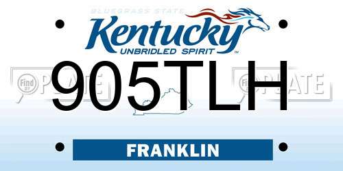 905TLH Kentucky License Plate