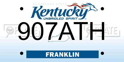 907ATH Kentucky License Plate