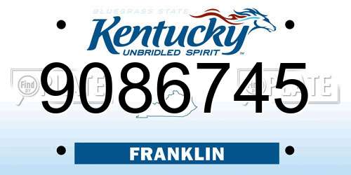 9086745 Kentucky License Plate