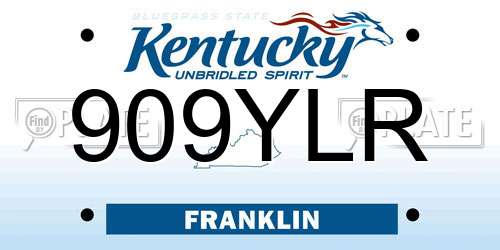 909YLR Kentucky License Plate