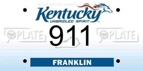 911 Kentucky License Plate
