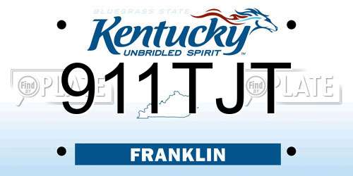 911TJT Kentucky License Plate