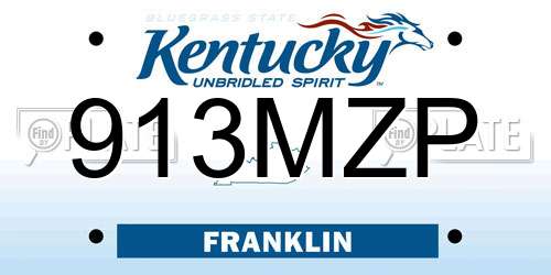 913MZP Kentucky License Plate