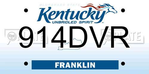 914DVR Kentucky License Plate