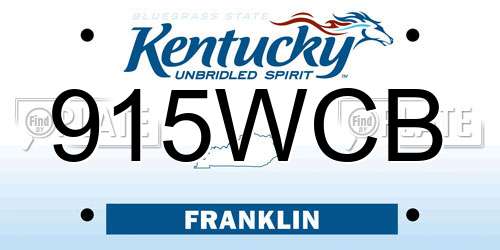915WCB Kentucky License Plate