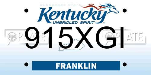 915XGI Kentucky License Plate