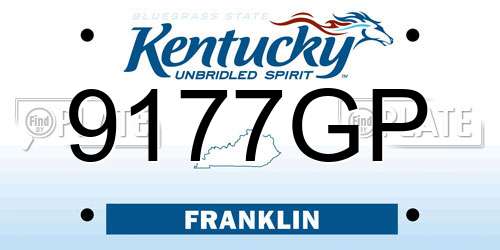 9177GP Kentucky License Plate