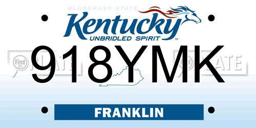 918YMK Kentucky License Plate