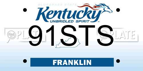 91STS Kentucky License Plate
