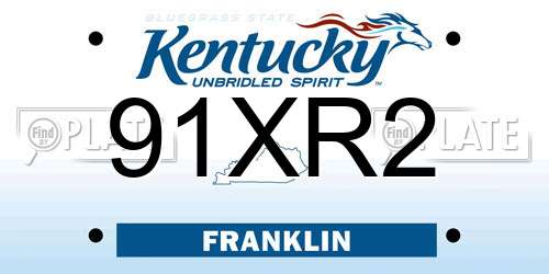 91XR2 Kentucky License Plate