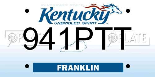 941PTT Kentucky License Plate