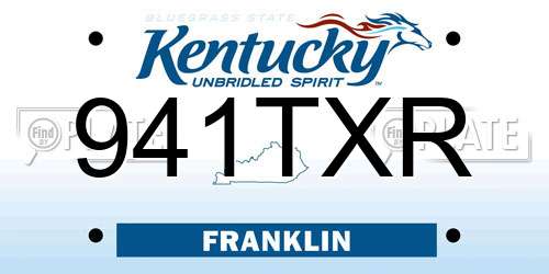 941TXR Kentucky License Plate