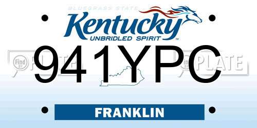 941YPC Kentucky License Plate