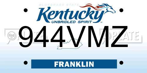 944VMZ Kentucky License Plate