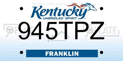 945TPZ Kentucky License Plate