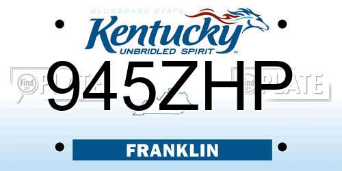 945ZHP Kentucky License Plate