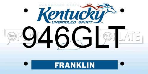946GLT Kentucky License Plate