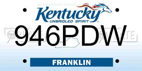 946PDW Kentucky License Plate
