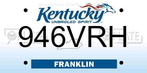 946VRH Kentucky License Plate