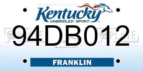 94DB012 Kentucky License Plate