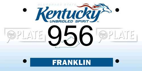 956 Kentucky License Plate