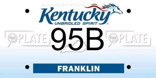 95B Kentucky License Plate
