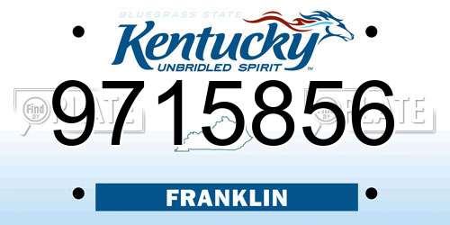 9715856 Kentucky License Plate