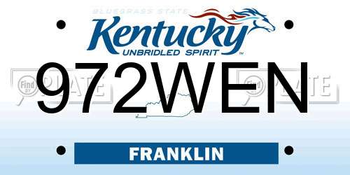 972WEN Kentucky License Plate