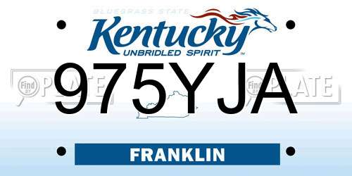 975YJA Kentucky License Plate