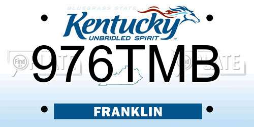 976TMB Kentucky License Plate