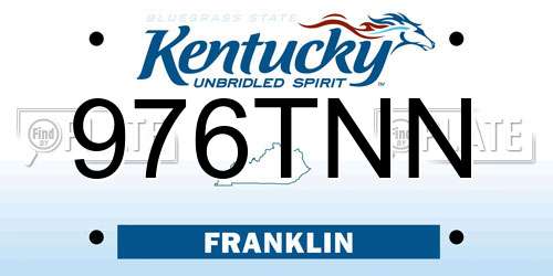 976TNN Kentucky License Plate