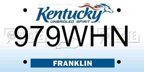 979WHN Kentucky License Plate