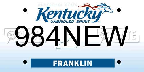 984NEW Kentucky License Plate
